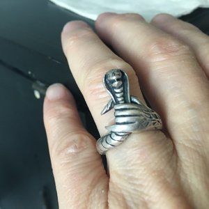 sterling silver snake ring